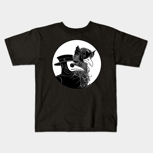 Plague Doctor and Amabie Kids T-Shirt by R Honey Pots